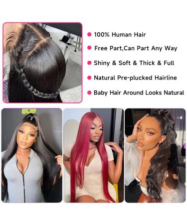 Dyale 18 Human Hair Lace Front Wig for Black Women - Pre Plucked with Baby Hair, 150% Density, Natural Black (18 inch) - Buy Online on GoSupps.com