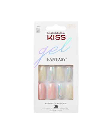 KISS GLAM Fantasy Collection Party's Over Special FX Gel N gel contains 28 artificial nails nail glue nail files and manicure sticks - Buy Online on GoSupps.com