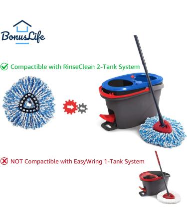 4 Pack Mop Head for EasyWring Spin Mop Refill - New Version Replacement - Buy Online on GoSupps.com