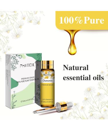 PHATOIL Chamomile Essential Oil 10ML - 100% Pure & Undiluted - Cruelty-Free - Perfect for Diffusers - Home Aromatherapy - 10.00 ml - Buy Online on GoSupps.com