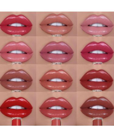 Contrasit Lipstick - 12 Creamy Waterproof Colors Smudge-Proof & Moisturizing Lip Gloss for Flawless Lips - Buy Online on GoSupps.com