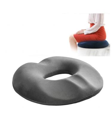 Pressure Relief Seat Cushion Sciatica Pillow Premium Memory Foam Washable Orthopedic Seat Cushions for Sciatica for Back Coccyx Tailbone Pain Relief Gray
