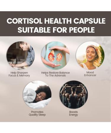 VivoNu Cortisol Health - Helps Sustain Healthy Energy Balanced Cortisol Response Relaxation & Deep Sleep - Ashwagandha | L-Theaine | Magnesium - Non-GMO 60 Capsules - Buy Online on GoSupps.com