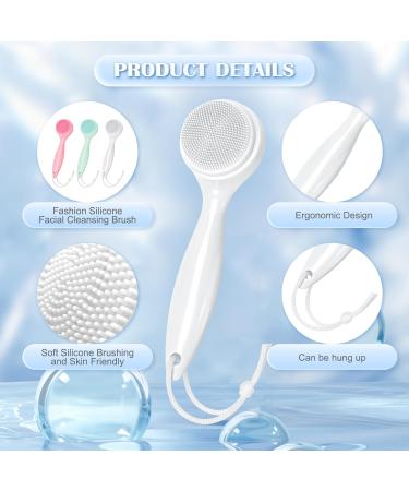 Buy NADUSEP Silicone Facial Cleansing Brush - 3 Pack Exfoliating Scrubber for Blackheads & Makeup Removal - Soft Waterproof & Skin-Friendly | International Shipping - Buy Online on GoSupps.com