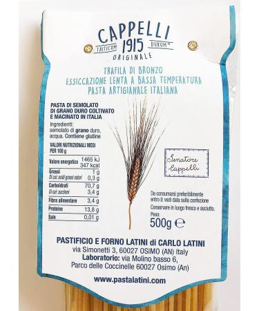 Senatore Cappelli Original Pasta from 1915 Ancient Grains 100% Italian Handmade Bronze Low Temperature (7 x 500 g) - Buy Online on GoSupps.com