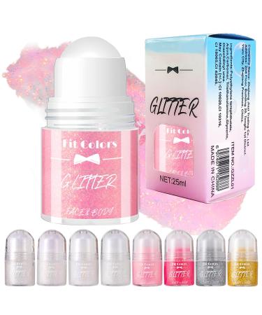 HONGECB Glitter Gel Roll-on Body Glitter Sparkling Makeup for Face Hair and Body #05
