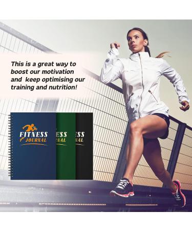 Fitness Journal for Women & Men - Workout Log Book, Gym Accessories - Blue - Buy Online on GoSupps.com