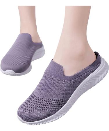 Women's White Sneakers for Fitness & Walking - Soft Sole Slip-On & Lace-Up Shoes - Purple 37 EU - Buy Online on GoSupps.com