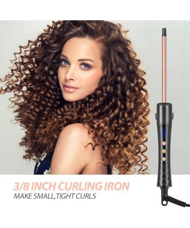 Shop Haglater Mini Lockenstab 9mm - Fast Heating Ceramic Curling Iron for Small Curls | Adjustable 80-230 | Includes Glove | International Shipping Available - Buy Online on GoSupps.com