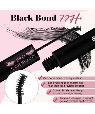 PRO Upgraded Lash Bond Cluster Lash Bond 2 IN 1 - Long Lasting Glue (10ml Black & Clear Bond) - Buy Online on GoSupps.com