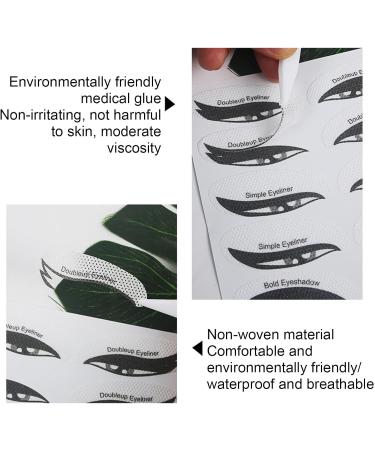 Eyeshadow Stencil Eye Makeup Applicator Stickers - Eyeliner Tool Eyeliner Stickers Eyeshadow Guide Tool Paper Eyeliner Stencils Stickers for Eyes 12pcs - Buy Online on GoSupps.com
