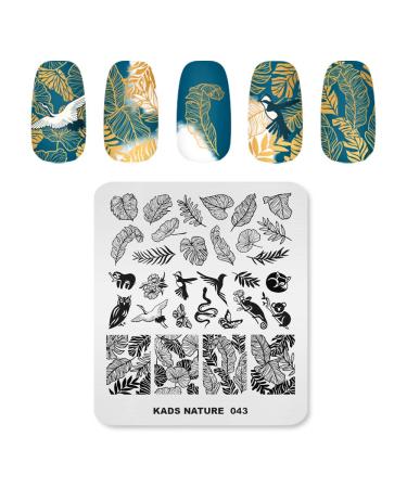 Alexnailart Stainless Steel Nail Stamping Template Manicure Nail Art DIY Decoration NA043