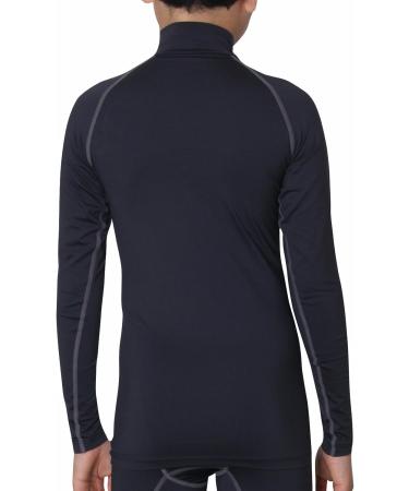 NLK Kids Thermal Mock Turtleneck Compression Top - Small Black | Base Layer for Warmth - Buy Online on GoSupps.com