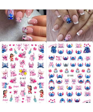 Cute Cartoon Nail Art Stickers - 4 Sheets 3D Self Adhesive Designer Decals for Women and Girls | Kawaii Design Supplies for DIY Manicure - Buy Online on GoSupps.com