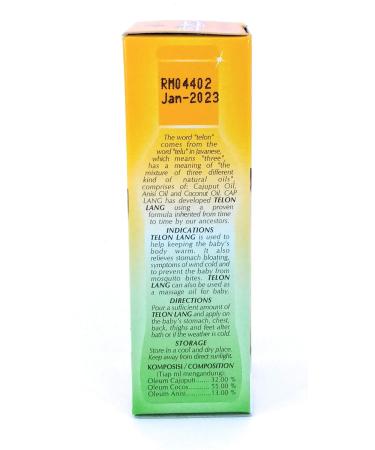 Cap Lang Eagle Brand Telon Oil 15ml - Pack of 4 | Soothing Baby Massage Oil - Buy Online on GoSupps.com