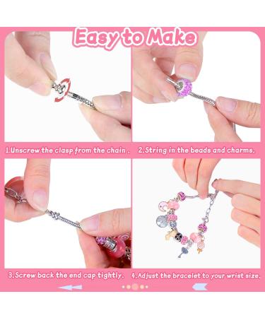 150 PCS Large Charm Bracelet Making Kit for Girls Ages 8-12 | Unicorn Mermaid DIY Jewelry Supplies | Arts and Crafts Gift Set for Teenage Girls - Buy Online on GoSupps.com