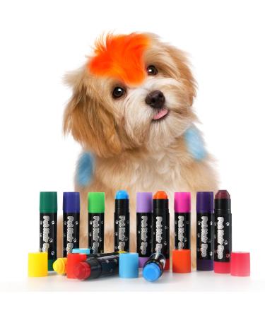 Dog Hair Dye | Styling and Coloring Pencil for Hair | Safe and Washable Temporary Paint for Creative Grooming and Festive Events