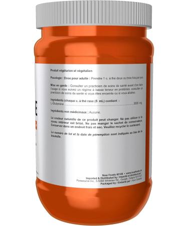 NOW Sports Nutrition L-Glutamine Pure Powder Nitrogen Transporter* Amino Acid 454g - Buy Online on GoSupps.com