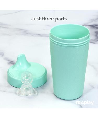 Re Play 4pk 10 oz. No Spill Sippy Cups in Sky Blue, Aqua, Navy Blue, Teal - BPA Free - Made in USA from Recycled Milk Jugs - Eco Friendly - True Blue - Buy Online on GoSupps.com