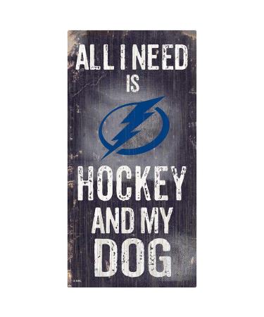 Fan Creations NHL Tampa Bay Lightning Unisex Tampa Bay Lightning Hockey and My Dog Sign, Team Color, 6 x 12