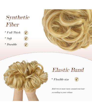 Fine Hair Part with Rubber Band - Large Dutt Hair Tie & Extensions for Women & Girls - Strawberry Blonde & Bleach Blonde - 55g - Buy Online on GoSupps.com