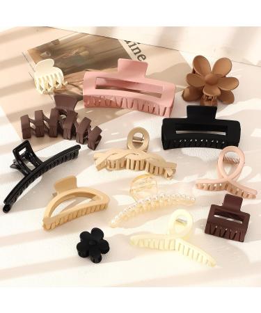 Drnytunk 13Pcs Pearl Hair Claw Clips Set for Women and Girls - Strong Hold, Non-slip Hair Accessories - Perfect Birthday or Business Gift - Buy Online on GoSupps.com