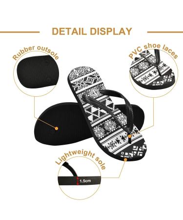 Mnsruu African Mexican Azican-Zick Flip Flops & Sandals | XXL Travel Slippers for Men & Women - Perfect for Hotel Spa & Bedroom - Buy Online on GoSupps.com