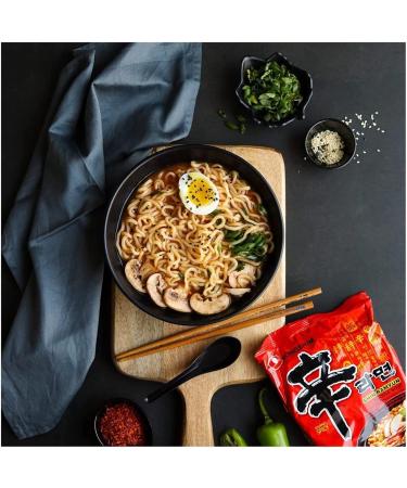 Nongshim Spicy Shin Ramyun Noodle Soup in Single Packs 120g x 10 (10 Pack Case /1.2 kg Total) - Buy Online on GoSupps.com