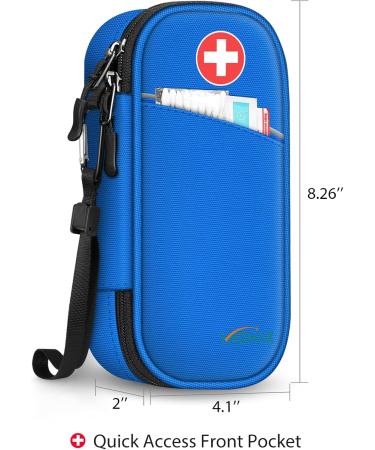 Medmax Insulin Cooling Bag - Portable Diabetic Organizer with 2 Cooling Packs | Water-Repellent Insulated Pocket for Insulin Pen & Accessories (Blue) - Buy Online on GoSupps.com