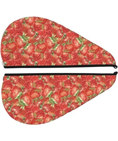 Hair Towel Wrap & Turban - Fast Hair Drying Towel with Button in Strawberry | International Shipping Available - Buy Online on GoSupps.com