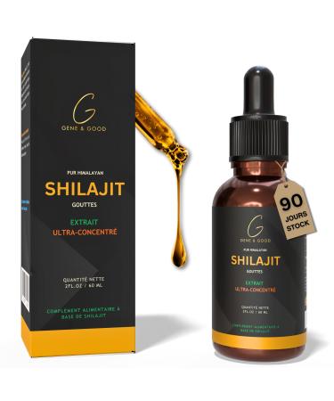 Gene & Good Pure Himalayan Shilajit Drops 60ml - Natural Shilajit Himalayan Extract Organic - Natural Shilajit Supply for 3 Months. Shilajite