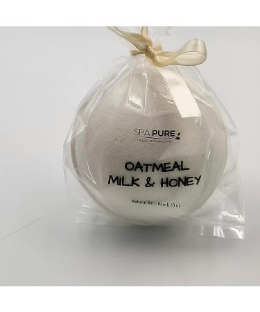 Luxury Oatmeal Milk and Honey Bath Bomb Fizzies with Shea, Mango, and Cocoa Butter - Ultra Moisturizing Formula for Dry Skin - Buy Online on GoSupps.com
