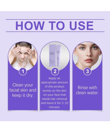 Facial Hair Reducer Facial Care Facial Hair Removal Cream Moisturizing Cream For Face Upper Lip Chin Soin Quotidien du Visage et Nettoyage Convient Tous les Types de Peau - Buy Online on GoSupps.com