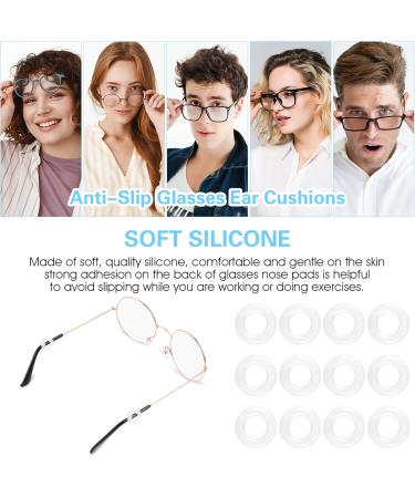 Qianyu 14 Pair Universal Ear Hooks - Soft Silicone Holders for Glasses & Sunglasses | Anti-Slip Round Elastic Ear Pads & Nasal Stoppers | International Shipping - Buy Online on GoSupps.com