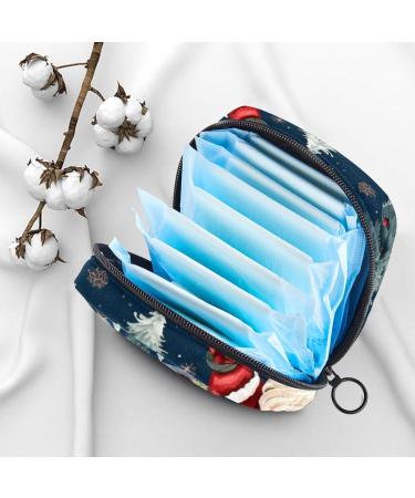 Muooum Menstrual Artery Bag for Women - Tampon Collector Pouch Christmas Santa Claus Pattern 4.7x6.6 in - Perfect Holiday Gift! - Buy Online on GoSupps.com