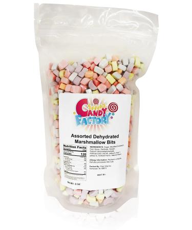 Sarah's Candy Factory Mini Dehydrated Marshmallow Bits (Assorted) in Resealable Bag, 8 Oz
