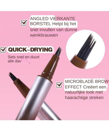 zwxqe Liquid Microblading Eyebrow Pen Liquid Eyebrow Pencil Waterproof Eyebrow Pen LongLasting Brow Pencil Precise Liquid Brow Pen Natural Eyebrow Color Pen SmudgeProof Eyebrow Pencil 02 - Buy Online on GoSupps.com