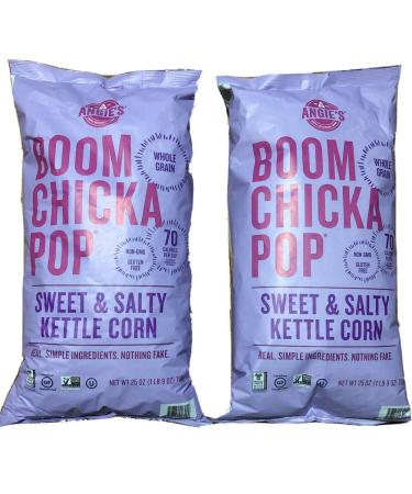 2 PACKs ANGIES BOOM CHICKA POP Sweet And Salty Kettle Corn 25oz Each Gluten Free