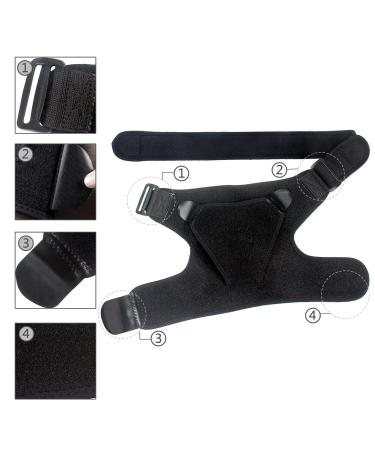 Meion Neuleben Recover: Adjustable Neoprene Shoulder Support Bandage for Stability & Pain Relief - Unisex for Left/Right Shoulder - Ideal for Arthritis & Luxation - Black - Buy Online on GoSupps.com