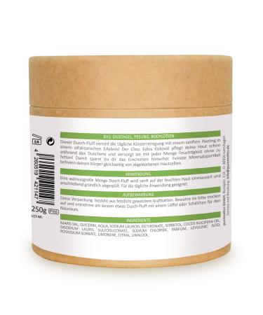 Puremetics 3-in-1 Shower Fluff Lime with Salt Peeling | Vegan Plastic-Free 250g Shower Gel Peeling & Lotion - Buy Online on GoSupps.com