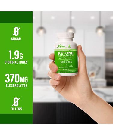 Real Ketones Melatonin Day & Nighttime Keto Pills - 30 Day Supply, 2000mg D-BHB Exogenous BHB Supplement Capsules for AM & PM Ketosis - Buy Online on GoSupps.com