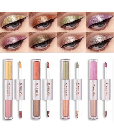 evpct 8 Colors Liquid Glitter Shimmer Metallic Eyeshadow Set Sparkly Glitter Sparkle Colorful Liquid Eyeliner Set delineador pupilentes de ojos contra el agua sombras colores para ojos con brillo 02 1 Count (Pack of 1) 8...