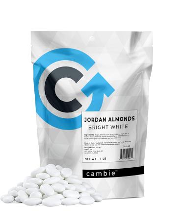 Cambie Jordan Almonds - Premium Bright White Candy Almonds for Weddings, Parties, and Holidays - 1 lb Pack - Buy Online on GoSupps.com