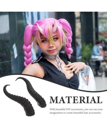 1 Pair Diy Croissant Hair Accessories Cosplay Party Props Artificial Animal Horns Artificial Sheep Tiefling Horns Cosplay Party Supplies Demon Horns Cosplay Girl Plastic 3d Aries - Buy Online on GoSupps.com