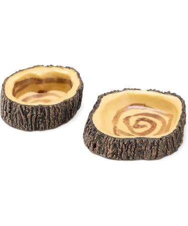 Navaris Reptile Feeding Dish and Bowl Set - Ideal for Geckos, Chameleons, Lizards, and Iguanas - Includes Mealworms - Reptile Accessories - Buy Online on GoSupps.com