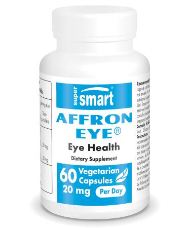 Supersmart - Affron Eye 20mg per Day - Saffron Supplement 3% Crocin - Saffron Stigma Extract (Crocus Sativus) - Eye Vitamins - Macular Support | Non-GMO & Gluten Free - 60 Vegetarian Capsules
