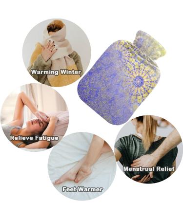 NAANLE 2L Mandala Flower Hot Water Bottle with Cover | Pain Relief for Menstrual Cramps | Heat & Cold Therapy for Hands & Feet - Buy Online on GoSupps.com