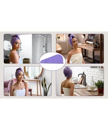 100% Cotton Violet T-Shirt Hair Towel | Reduce Breakage & Frizz | Ideal for Curly Hair Care & Plopping | Soft Turban Hair Wrap - Buy Online on GoSupps.com