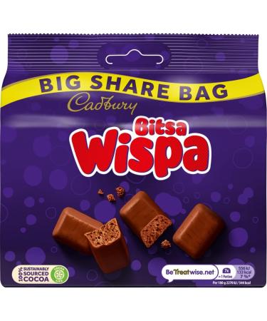 Cadbury Bitsa Wispa Big Share Bag 185.5g 185.5 g (Pack of 1) - Buy Online on GoSupps.com