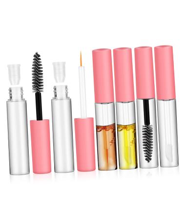 Ipetboom 6 Pcs Empty Bottle Lash Mascara Eyelash Tool Clear Lip Gloss Tube Dispenser Tubes Leakproof Extend